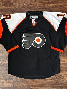 REEBOK PHILADELPHIA FLYERS MIKE RICHARDS 18 JERSEY BLACK - 48 (LARGE)